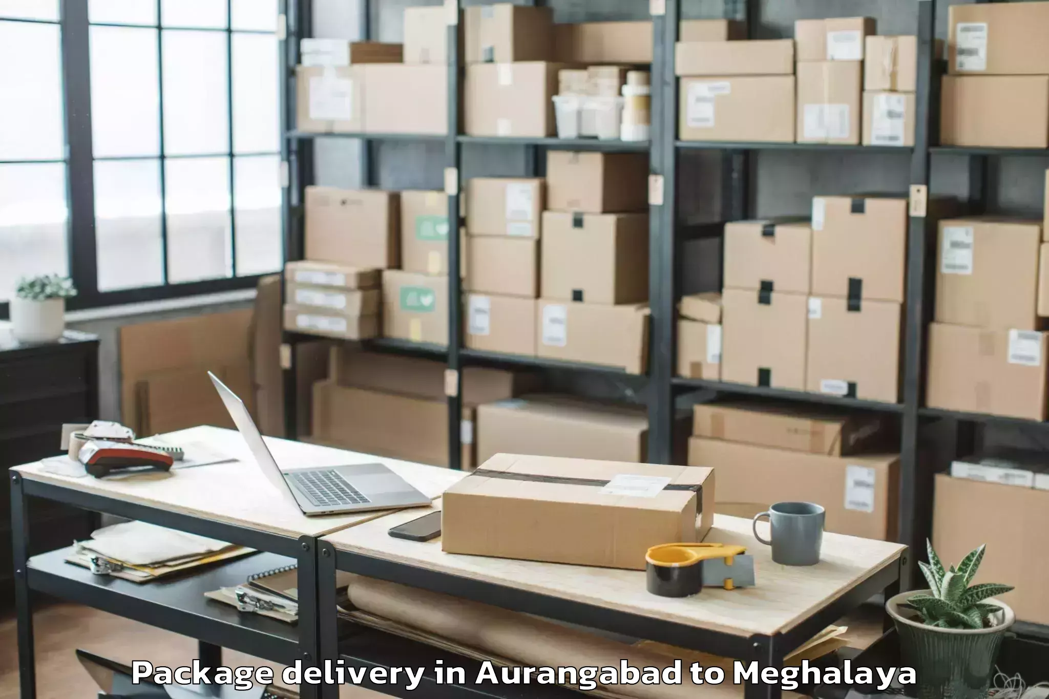 Reliable Aurangabad to Mawsynram Package Delivery